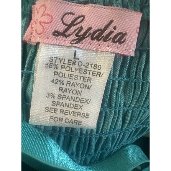 Women’s Lydia Corset Bustier Style Top with Belt Aqua Turquoise Size (L) - Picture 14 of 15